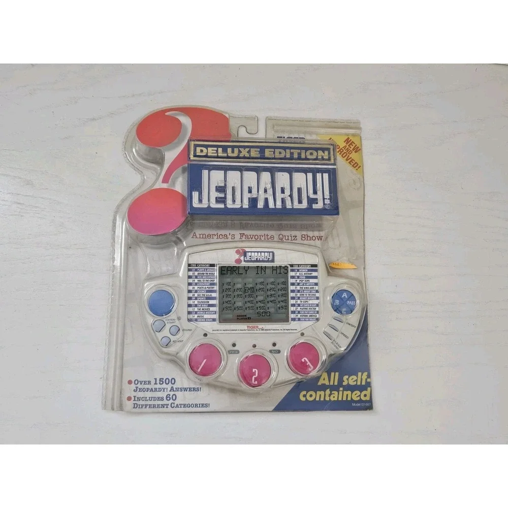 Jeopardy Handheld Game (Tiger Electronics Inc.) Deluxe Edition 1999-TESTED/WORKS